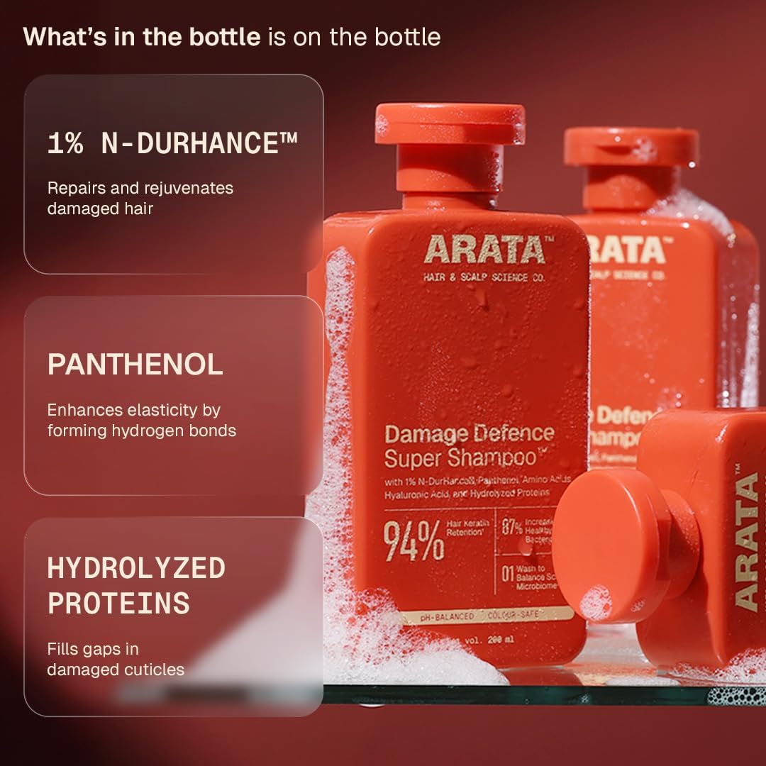 Arata Regenerating Super Shampoo with Onion Oil & Bhringraj - 300ml - Image 4