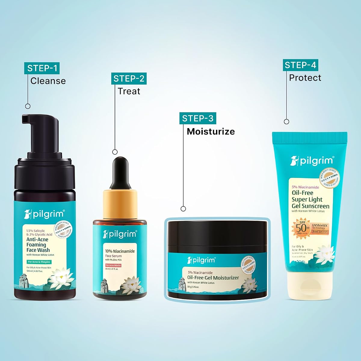 Pilgrim Korean Oil-Free Gel Moisturizer with Hyaluronic Acid - 50g - Image 7