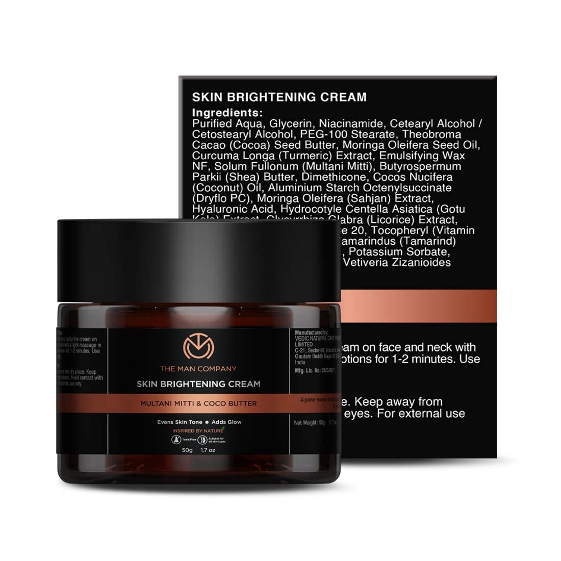The Man Company Skin Whitening & Brightening Cream with Multani Mitti - 50gm - Image 7