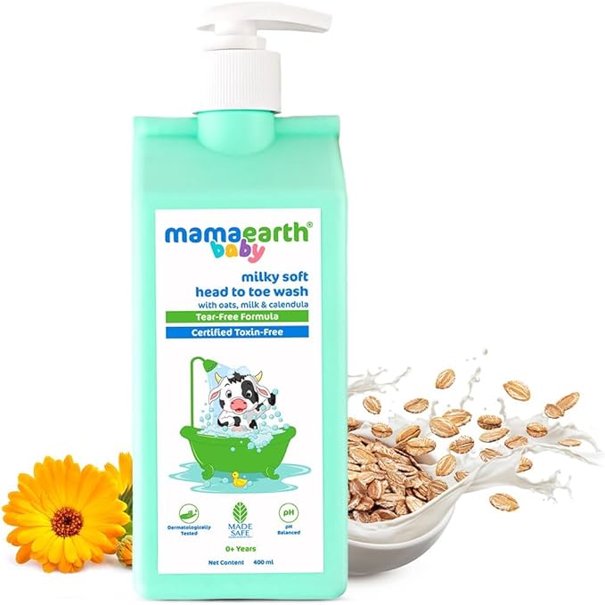 Mamaearth Baby Milky Soft 2-in-1 Body Wash & Shampoo - 400ml - Image 3