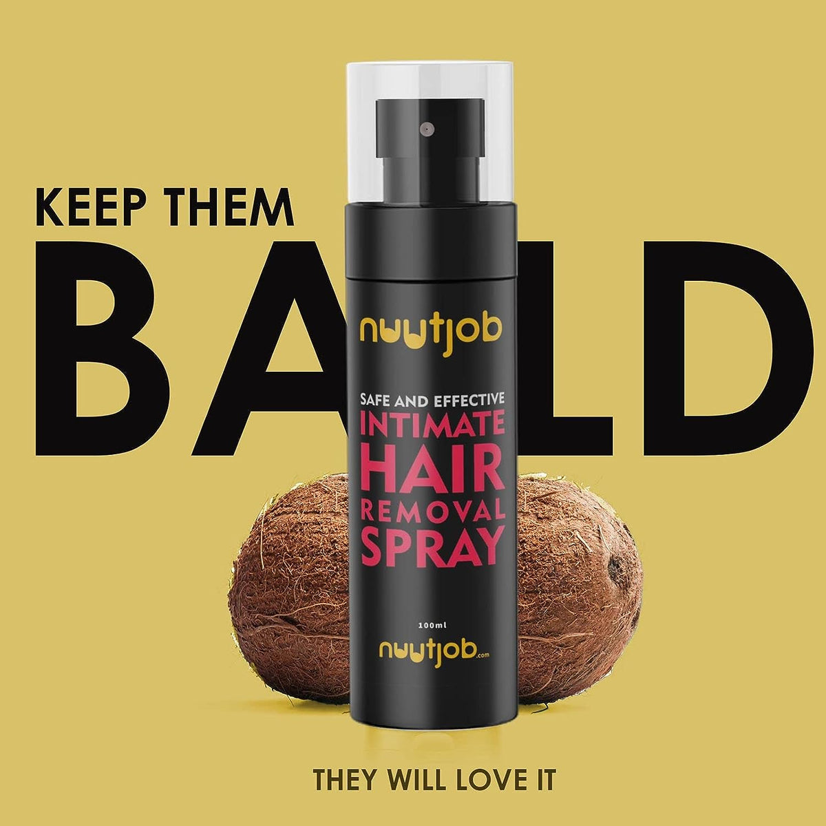 Nuutjob Intimate Hair Removal Spray - Body Care, 100ml - Image 2