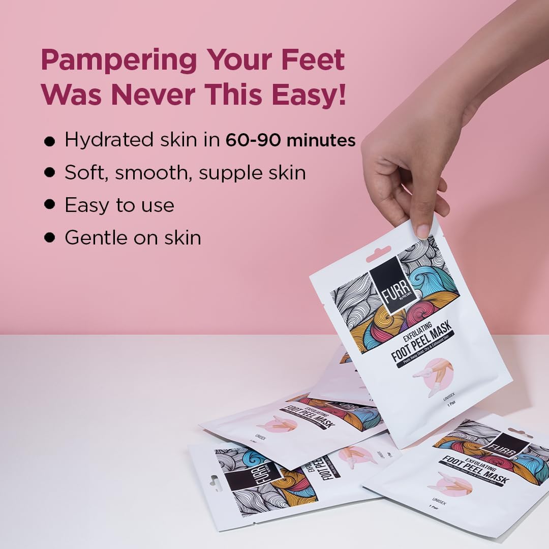 Pee Safe Furr Exfloating Foot Peel Mask - Foot Exfoliator Mask - Image 8