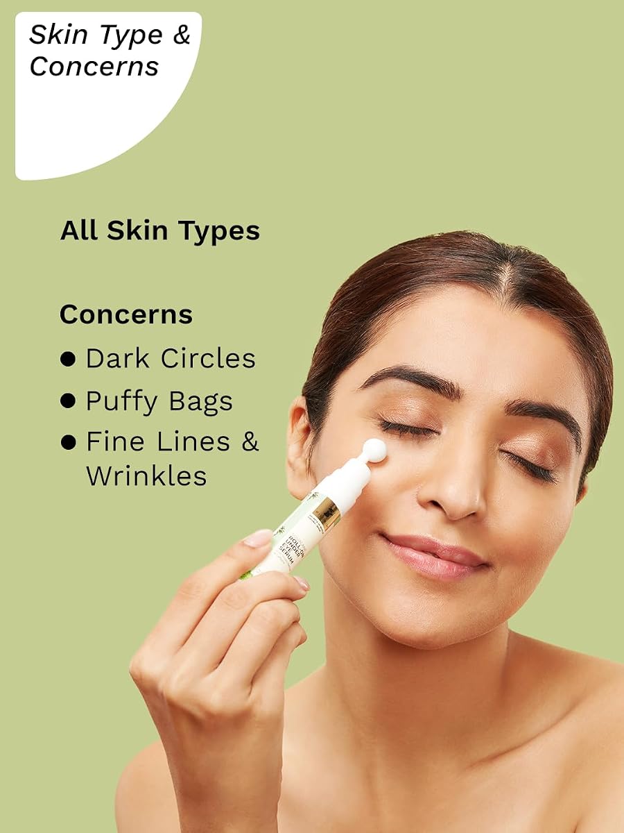 Pilgrim Squalane Under Eye Roll-On Serum with Phyto-Retinol & Caffeine - 15ml - Image 4