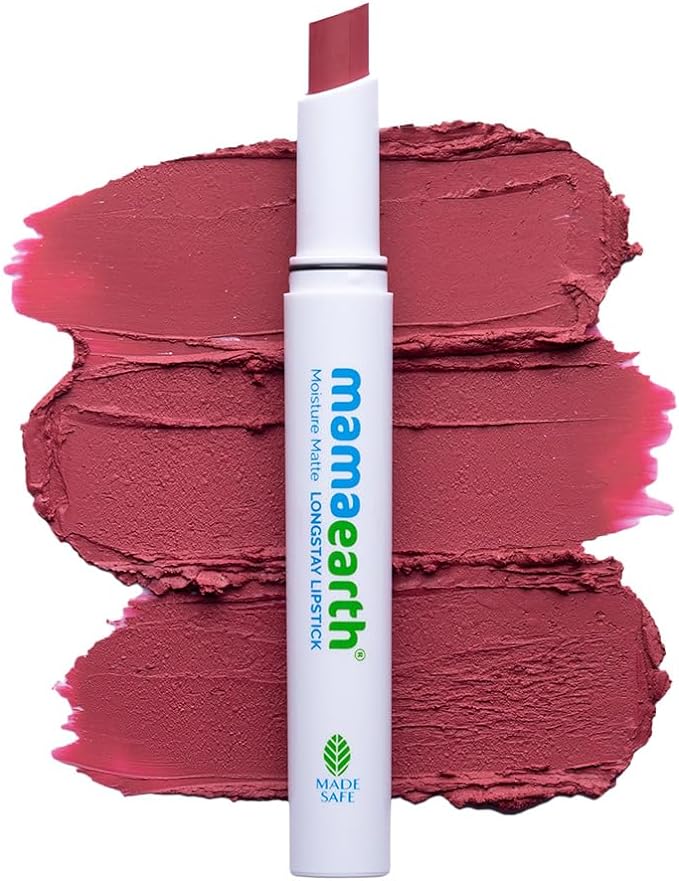 Mamaearth Moisture Matte Lipstick with Avocado Oil & Vitamin E - Bubblegum Nude - 2g