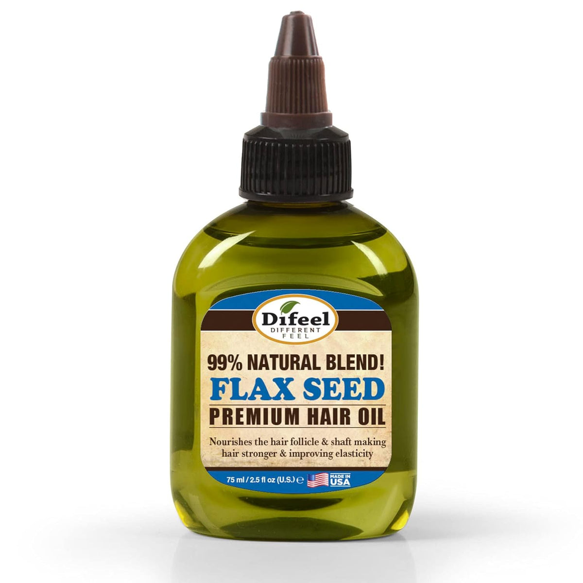 Difeel 99% Natural Blend Flax Seed Hair Oil - 75ml