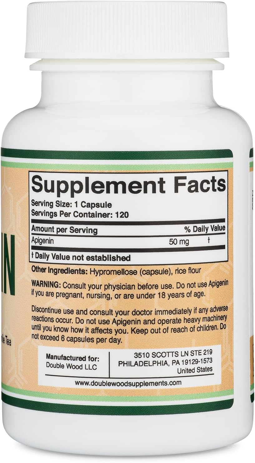 Doublewood Apigenin Supplement - 50mg Capsules, 120 Count - Image 7