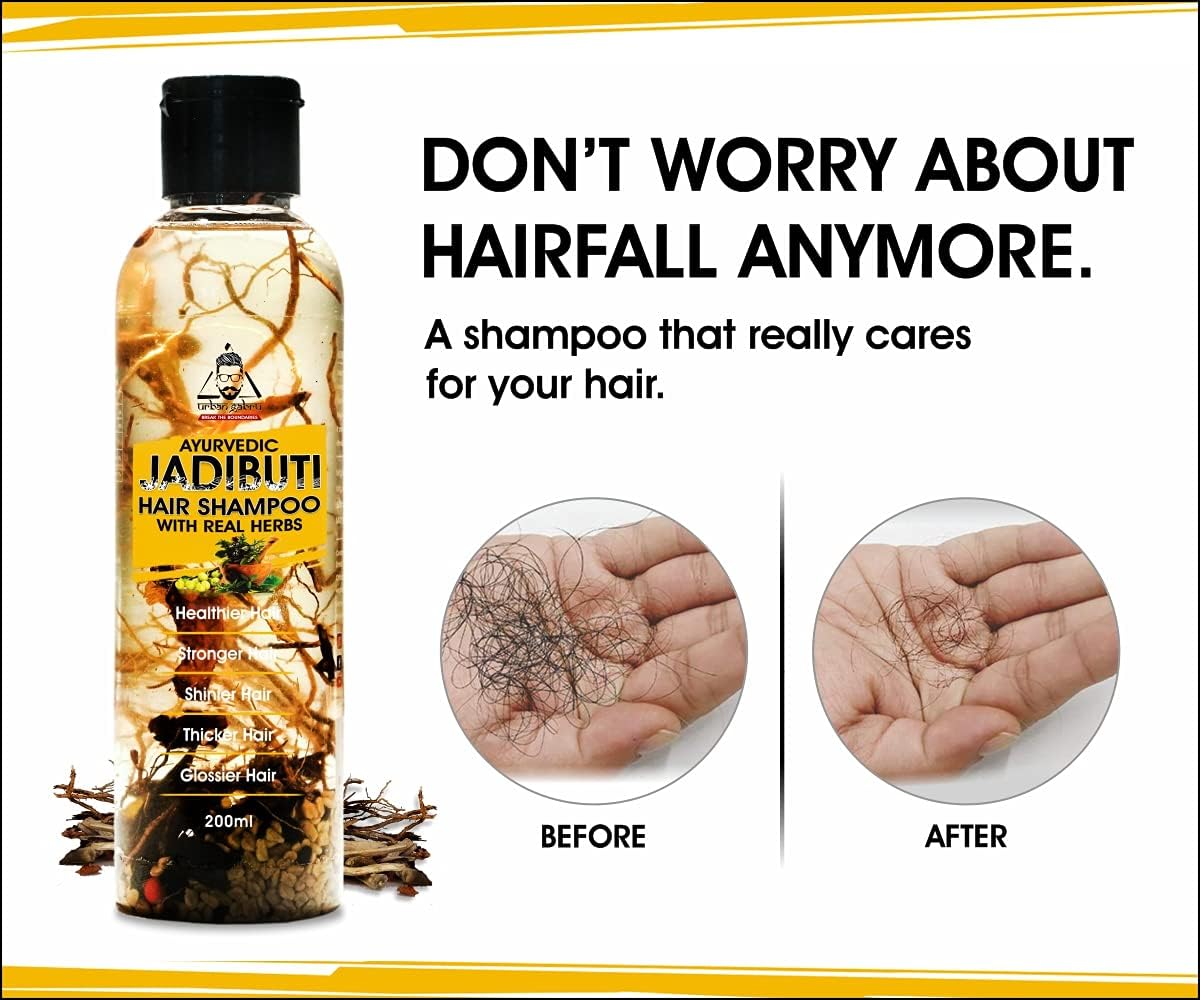 Urban Gabru Ayurvedic Jadibuti Hair Shampoo with Natural Herbs - 200ml - Image 5