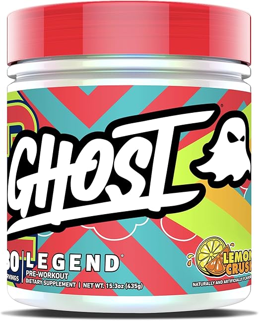 Ghost Legend V3 Lemon Crush Pre-Workout Powder, 30 Servings, 435g