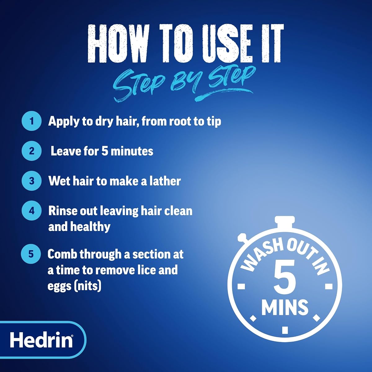 Hedrin Head Lice Shampoo & Comb Kit - Clinically Tested - 200ml - Image 4
