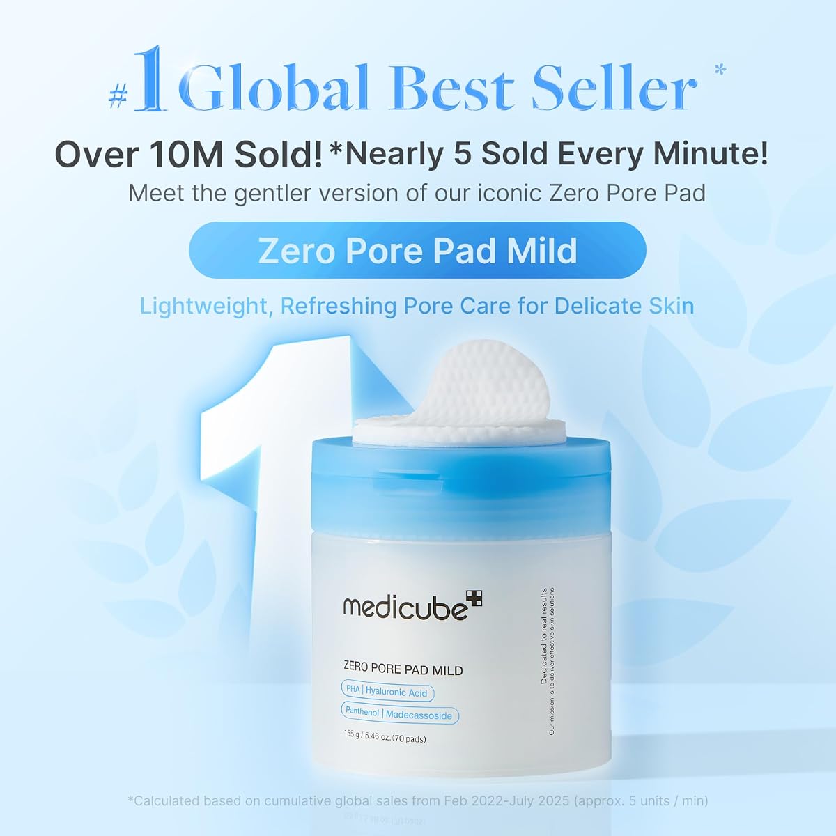 Medicube Zero Pore Pads Mild 2.0 - PHA Exfoliating Toner Pads - 70 Sheets - Image 2