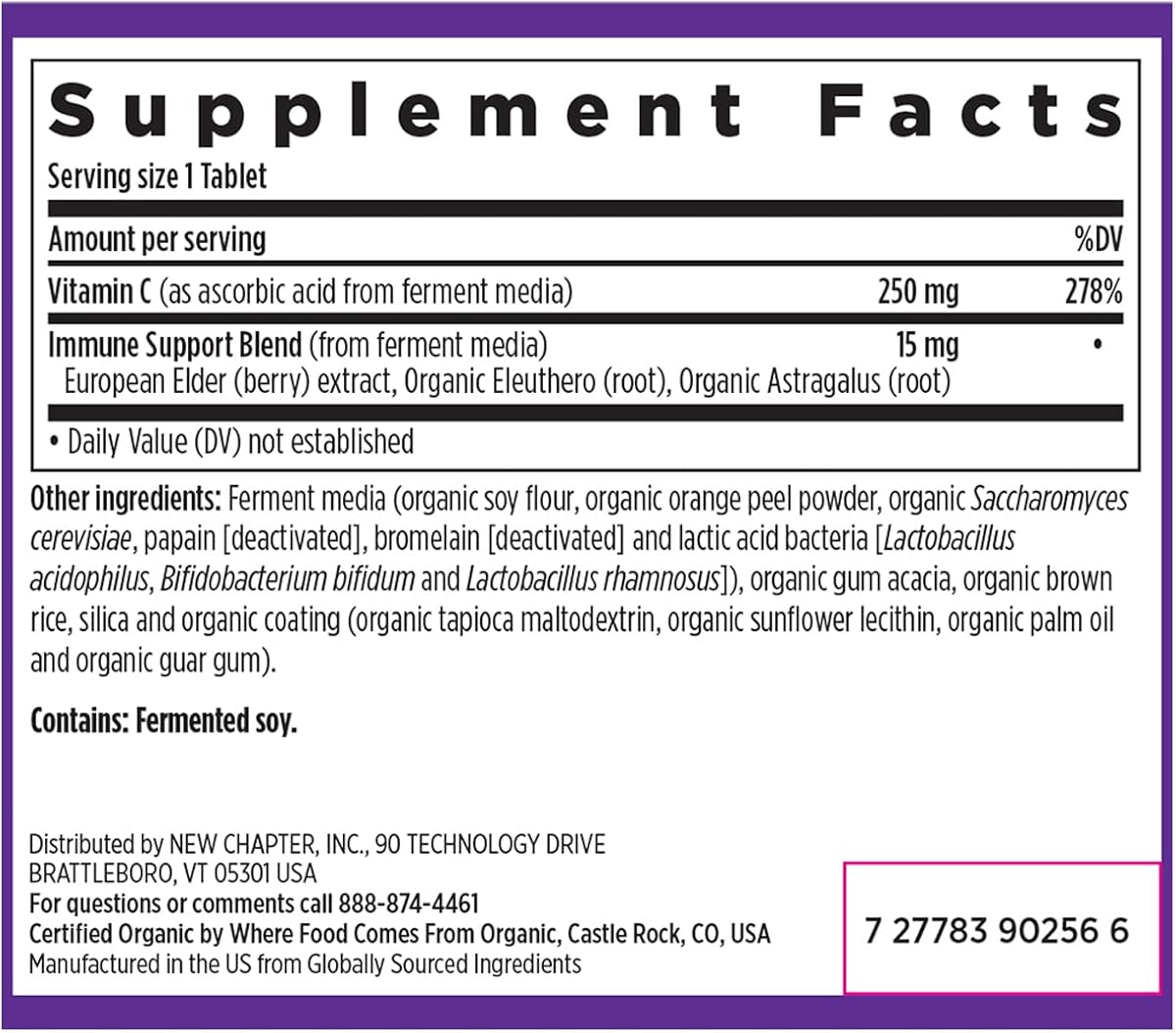 New Chapter Fermented Activated Vitamin C Capsules - 30 Pack - Image 3
