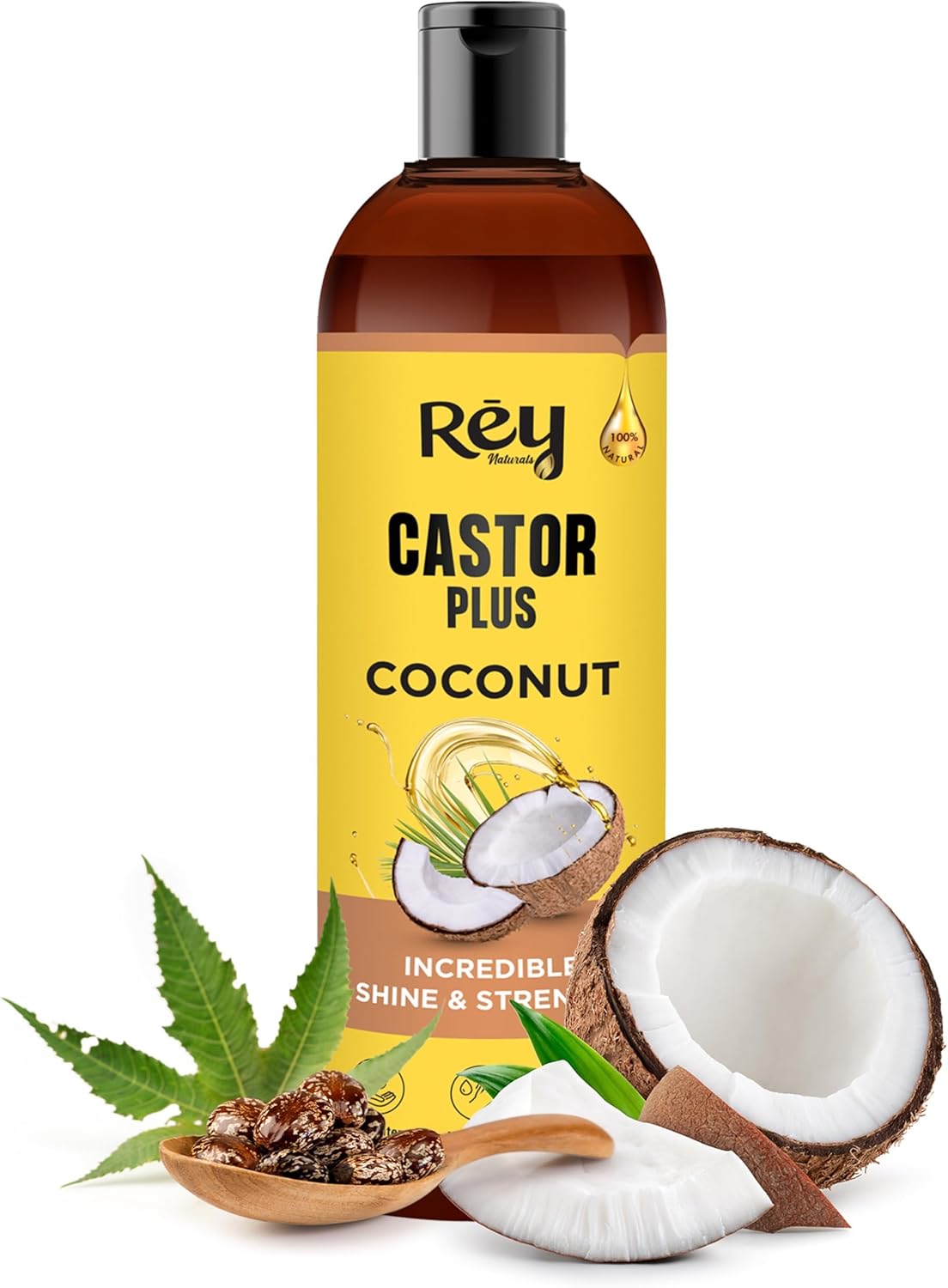 ReyNaturals Castor Plus Coconut Hair Oil - 200ml Hair Treatment