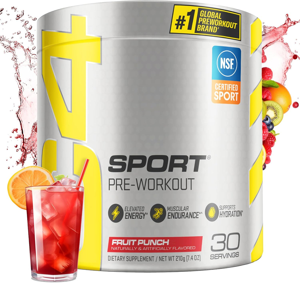 Cellucor C4 Sport Pre-Workout Powder, Fruit Punch - 30 Servings