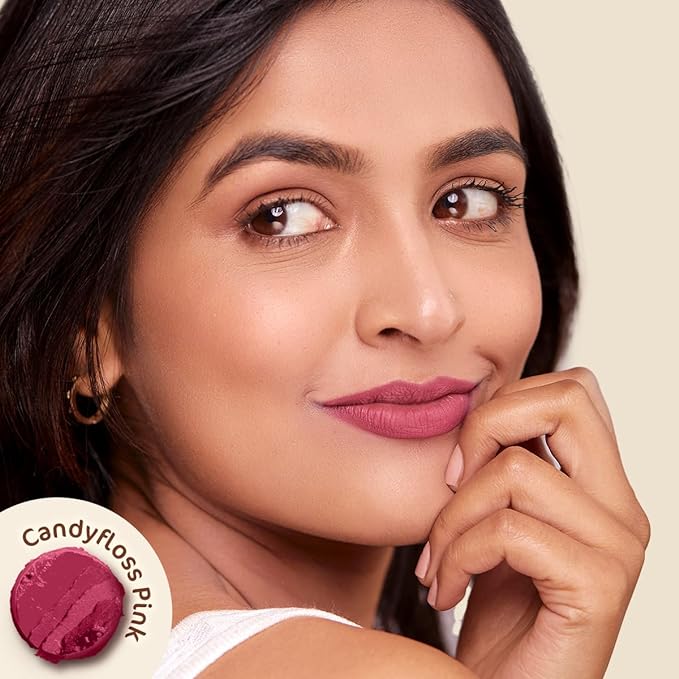 Mamaearth Moisture Matte Lipstick with Avocado & Vitamin E - Candyfloss Pink, 2g - Image 2
