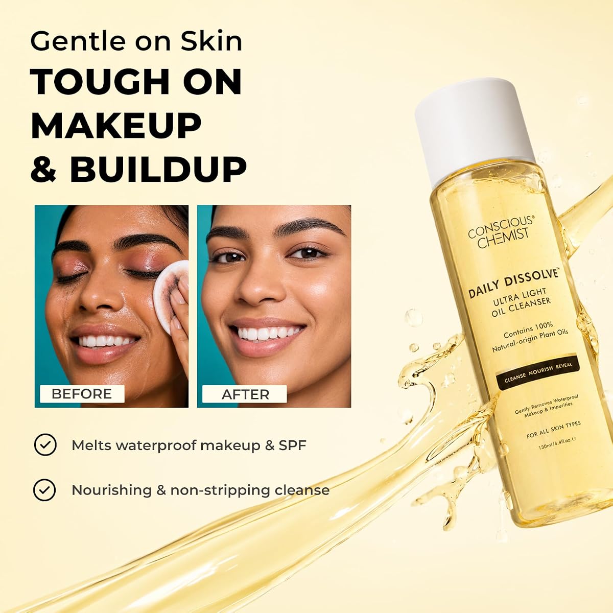 Conscious Chemist Makeup Remover Oil Cleanser with Olives - 130ml - Image 8