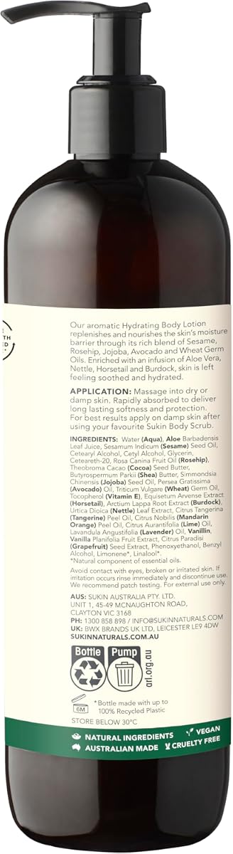 Sukin Hydrating Body Lotion - Signature Scent, 500ml - Image 3