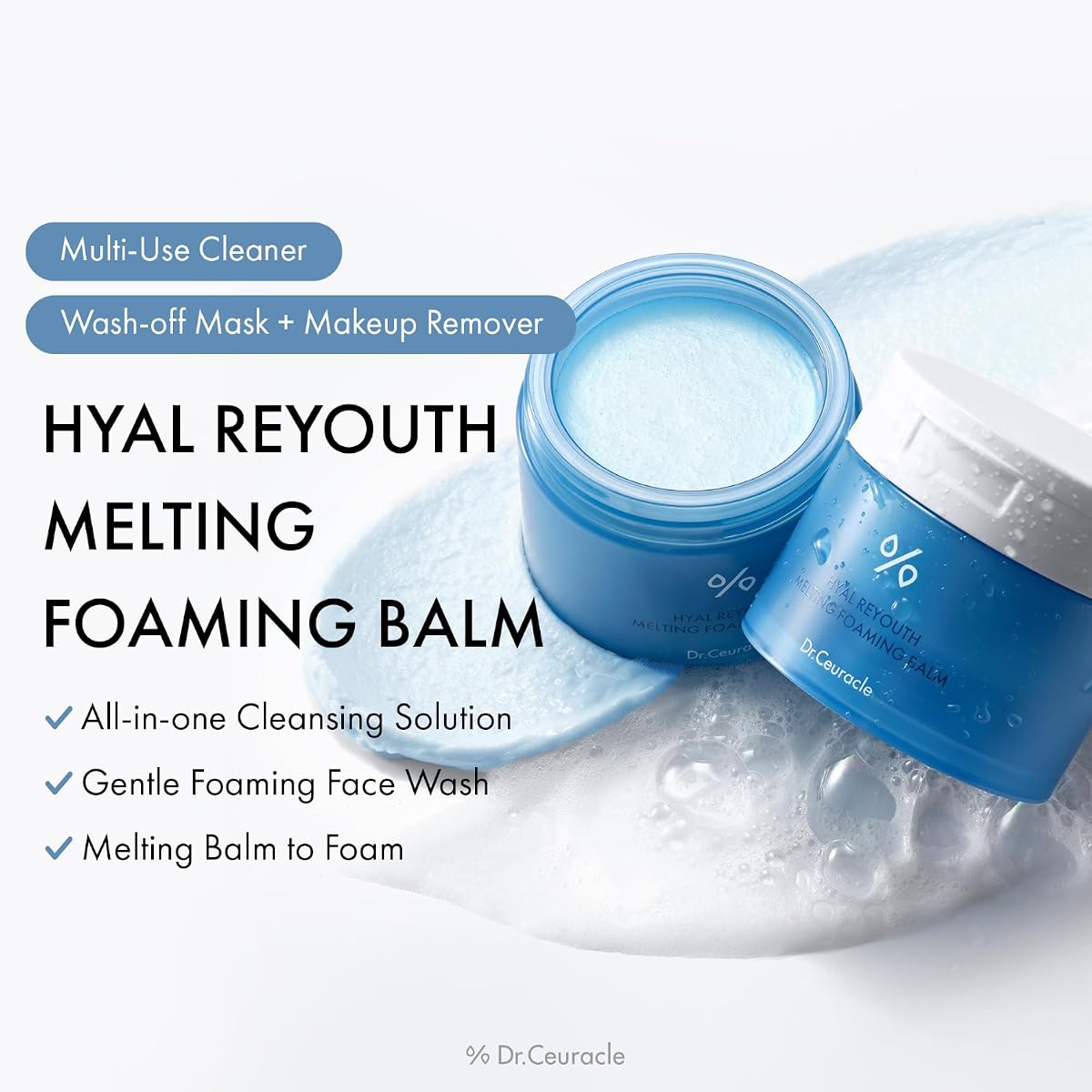 Dr.Ceuracle Hyal Reyouth Melting Foaming Balm - 100ml Face Cleanser - Image 2
