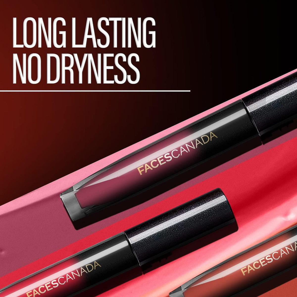 Faces Canada Comfy Silk Liquid Lip Color - Achiever Red 09 - Colour Cosmetics - Image 4