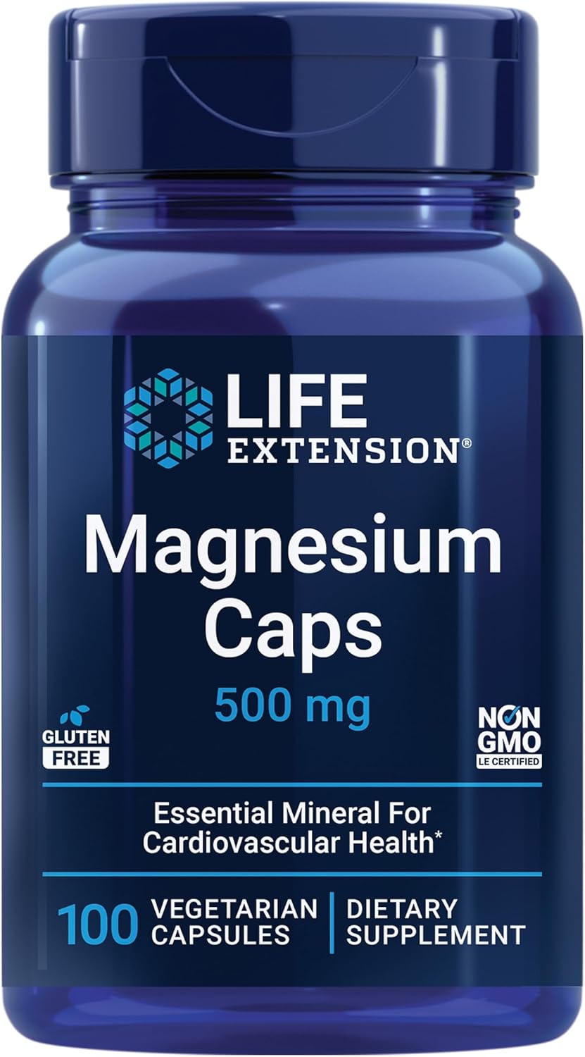 Life Extension Magnesium Caps - 500 mg, 100 Vegetarian Capsules