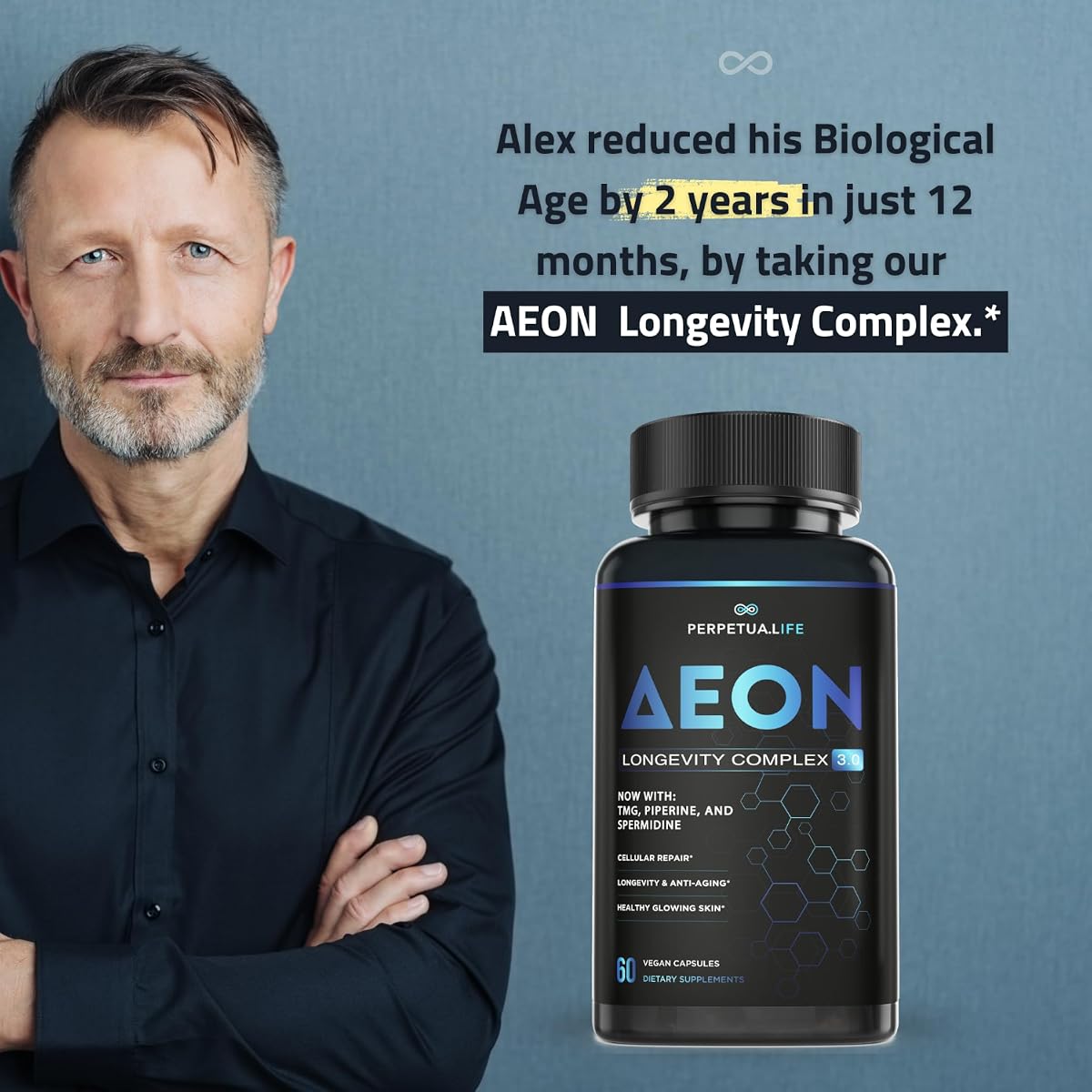 Perpetua NAD+ Liposomal Anti-Aging Supplement - 60 Capsules - Image 5