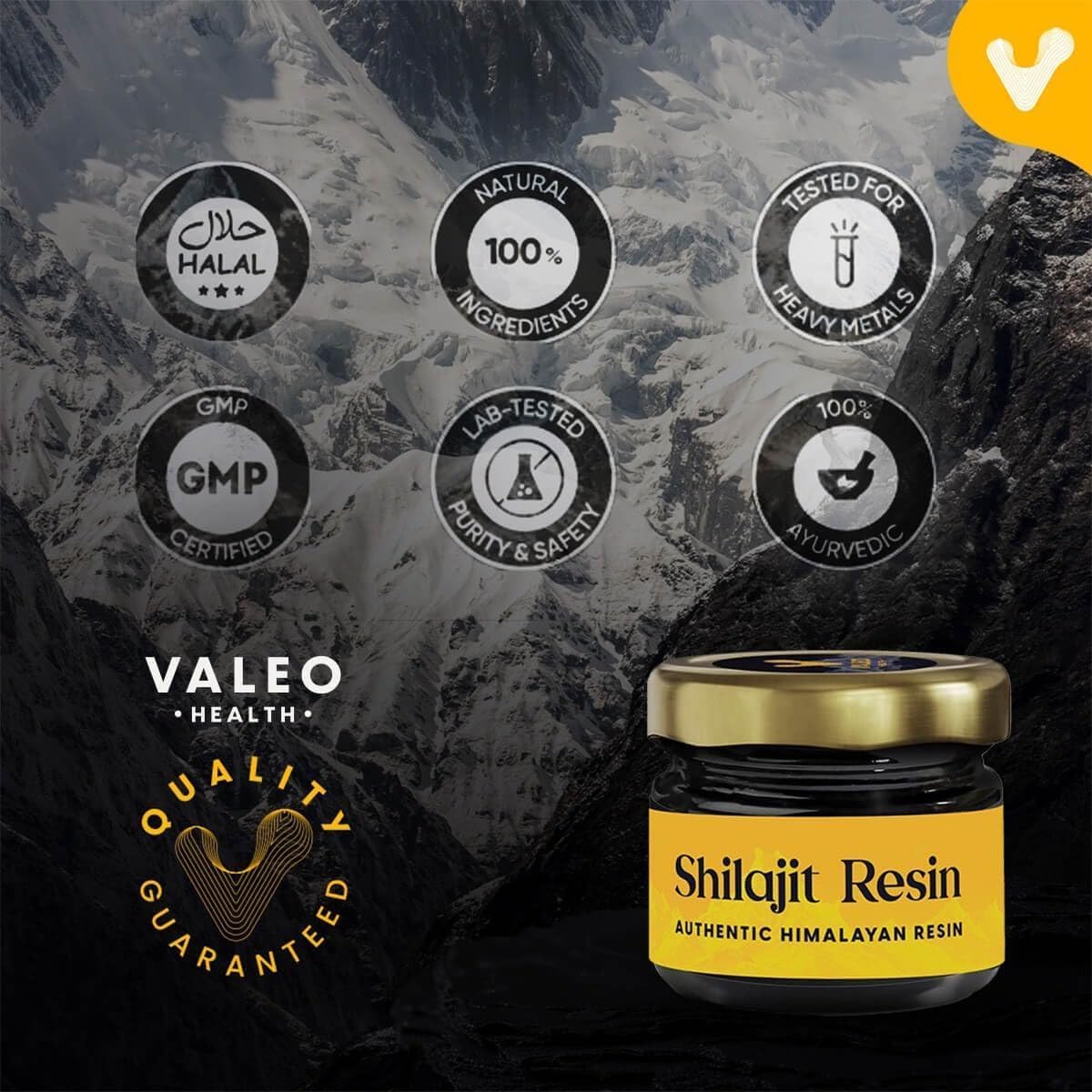 Valeo Pure Himalayan Shilajit Resin - Natural Energy Booster, 20g - Image 3