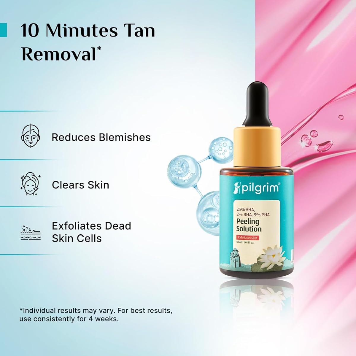 Pilgrim Peeling Solution - 25% AHA, 2% BHA, 5% PHA, 30ml - Image 3