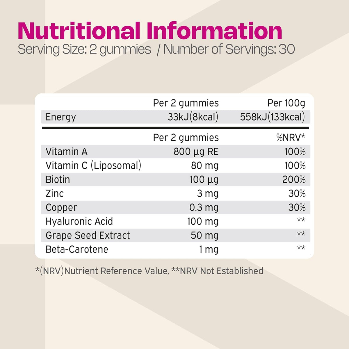 Nutriburst NutriBurst Collagen Revive Gummies, Blueberry Flavour - 60 Gummies - Image 6