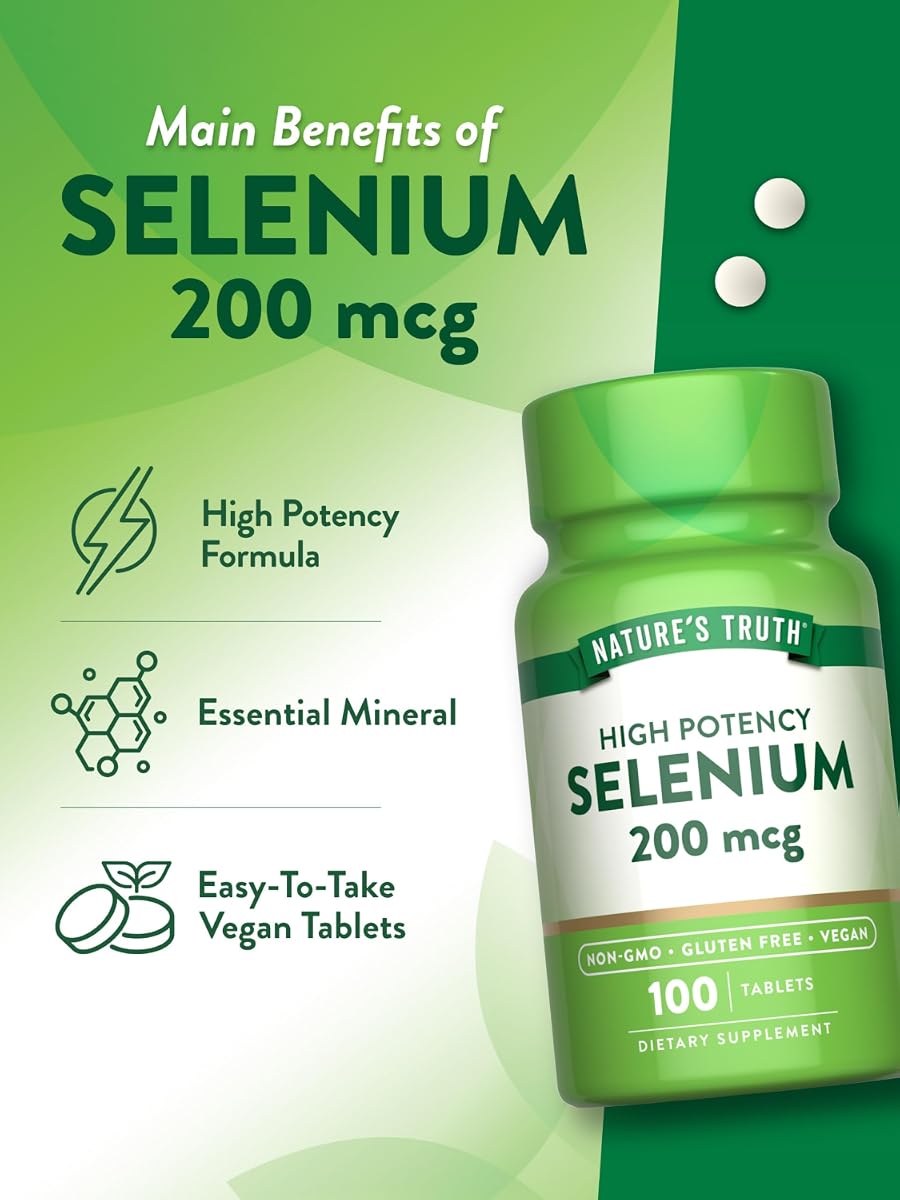 Nature's Truth Selenium 200mcg - 100 Tablets - Image 5