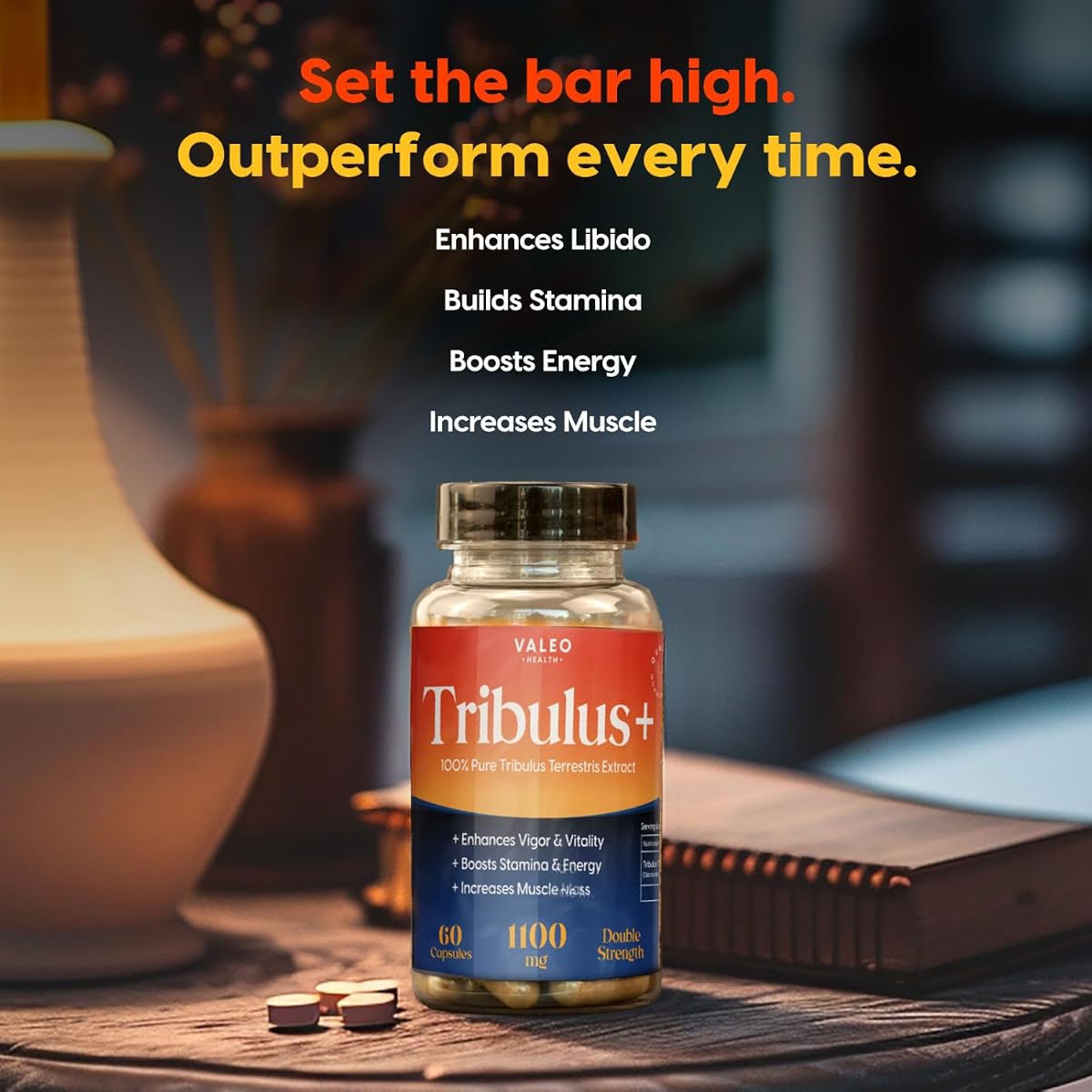 Valeo Tribulus+ Testosterone Support - Herbal Formula, 60 Capsules - Image 4