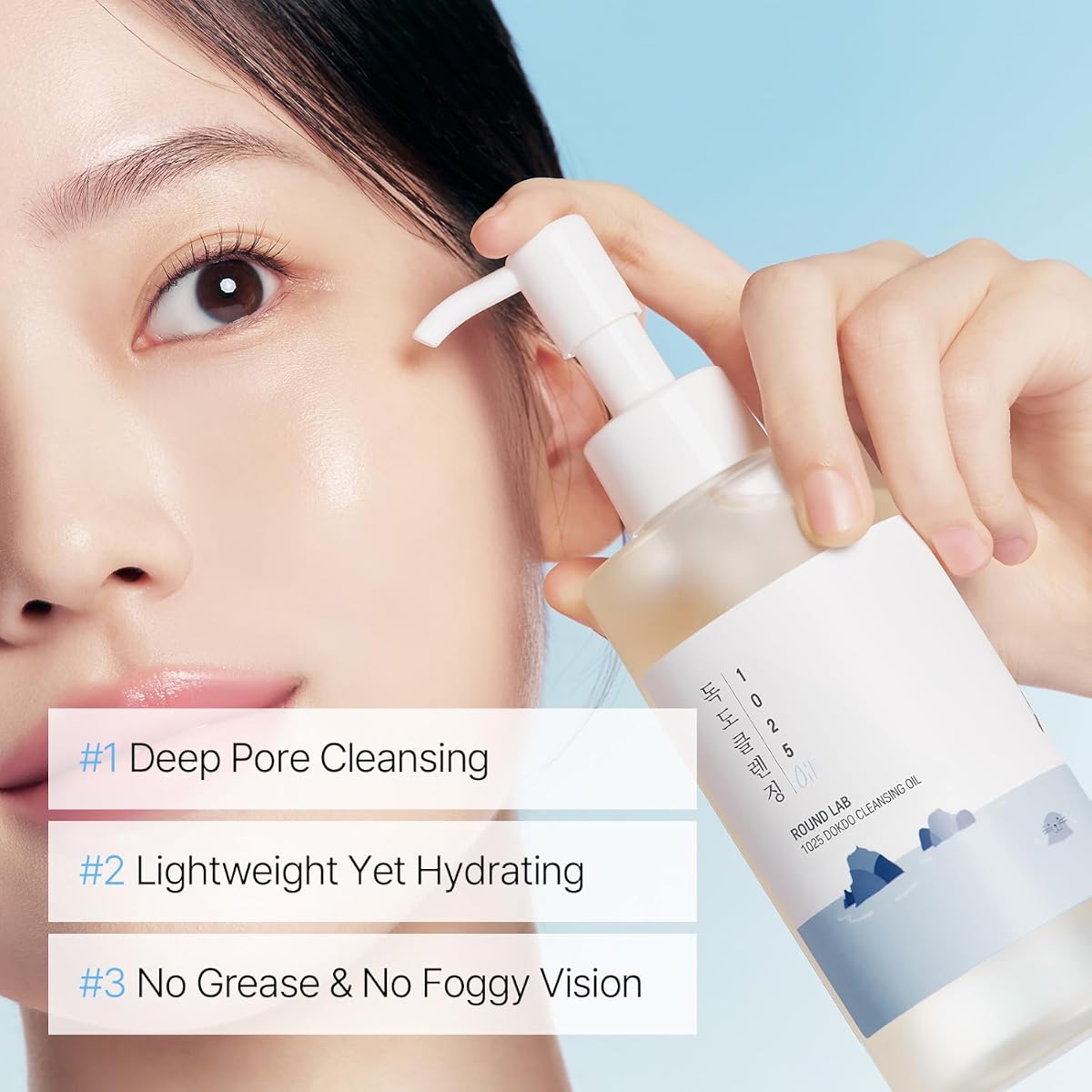 Round Lab 1025 Dokdo Cleansing Oil - Facial Cleanser, 200ml - Image 4
