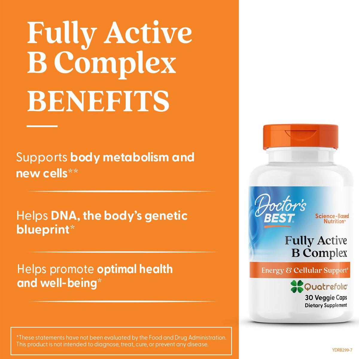 Dr Best Fully Active B Complex 30 Veggie Capsules - Vitamins & Minerals - Image 3