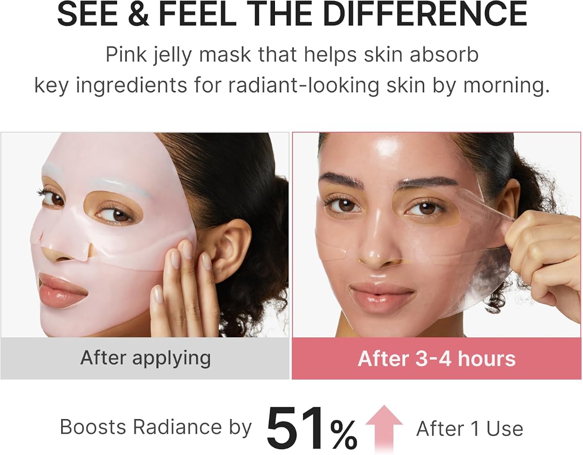 Medicube Salmon DNA PDRN Pink Collagen Gel Mask - Overnight Face Mask, 28g, 4 Pack - Image 5