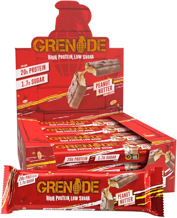 Grenade Protein Peanut Nutter Bar, Sports Nutrition, 12x60g Box