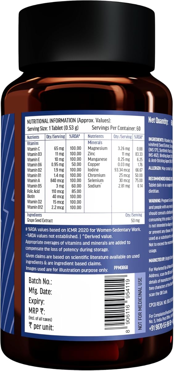 HK Vitals Zinc Supplements with Vitamin C & D3 - 60 Tablets - Image 8