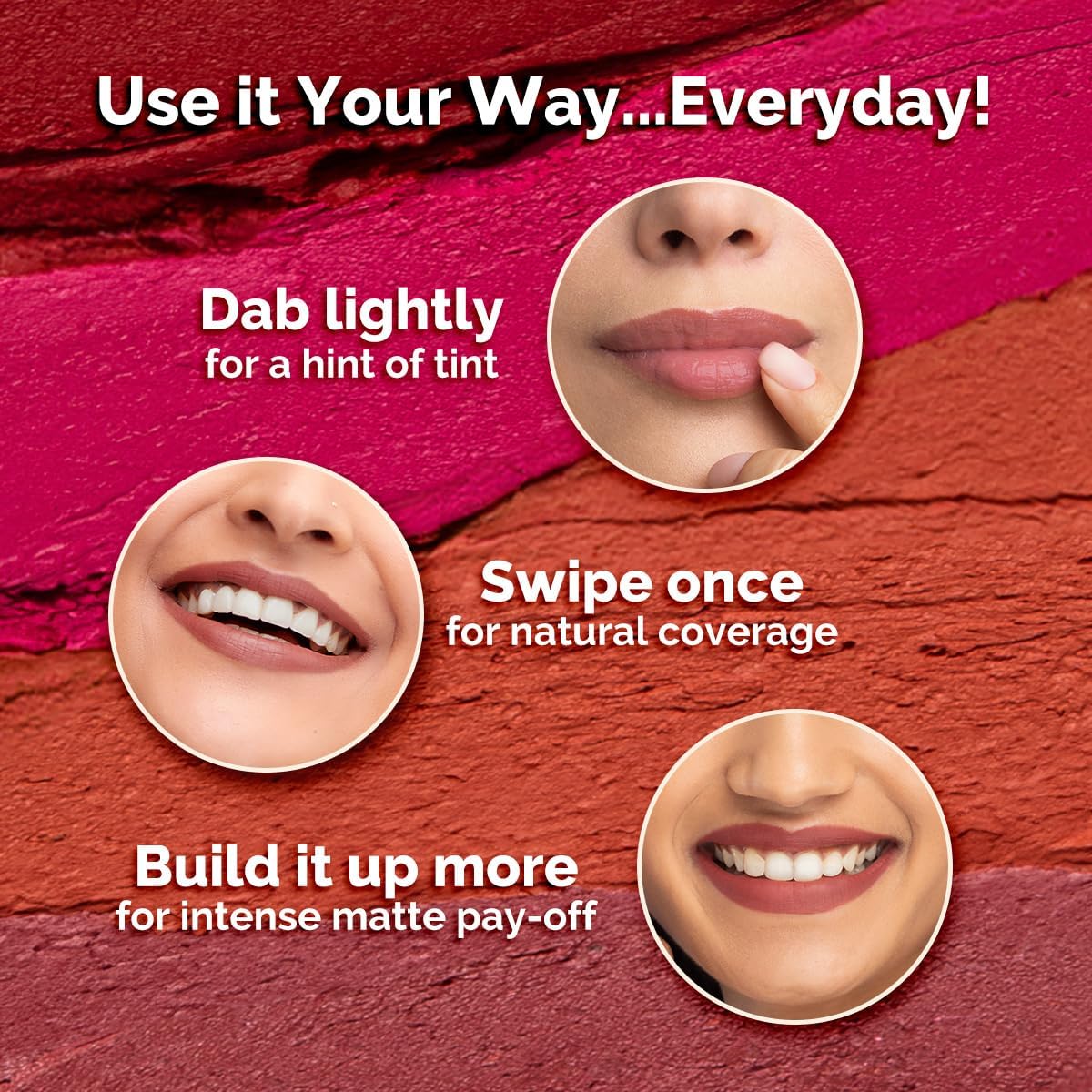 Mamaearth Moisture Matte Longstay Lipstick - Avocado Oil & Vitamin E, Carnation Nude, 2g - Image 8