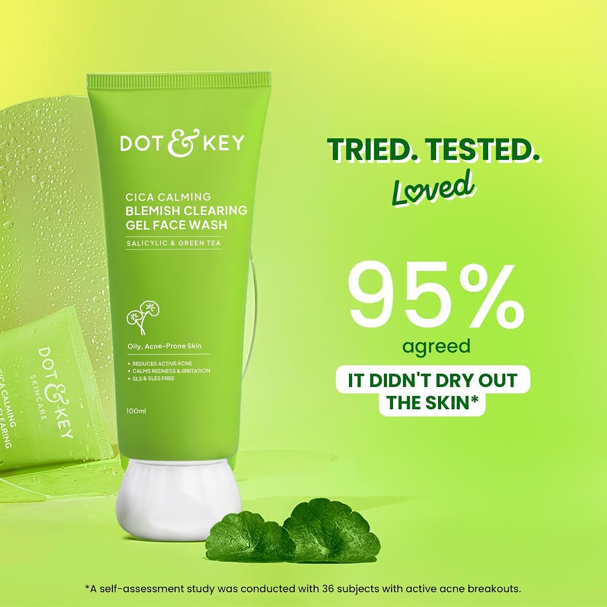 Dot & Key Cica 2% Salicylic Acid Face Wash with Green Tea - 100ml - Image 5