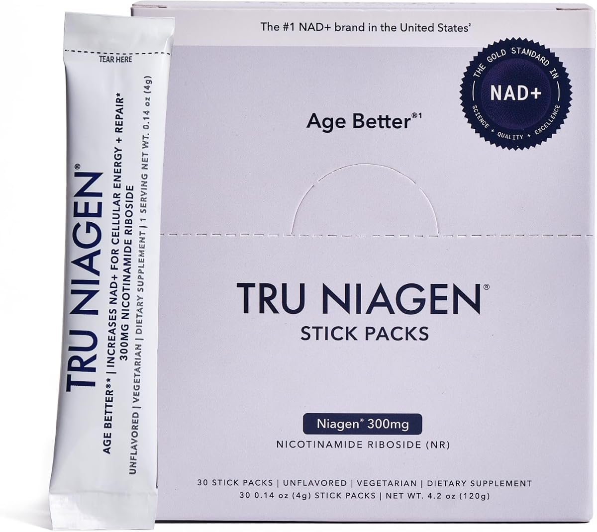 TRU NIAGEN NAD+ Booster Powder - Prebiotic & Hydration Support - 30 Sticks/300mg - Image 5