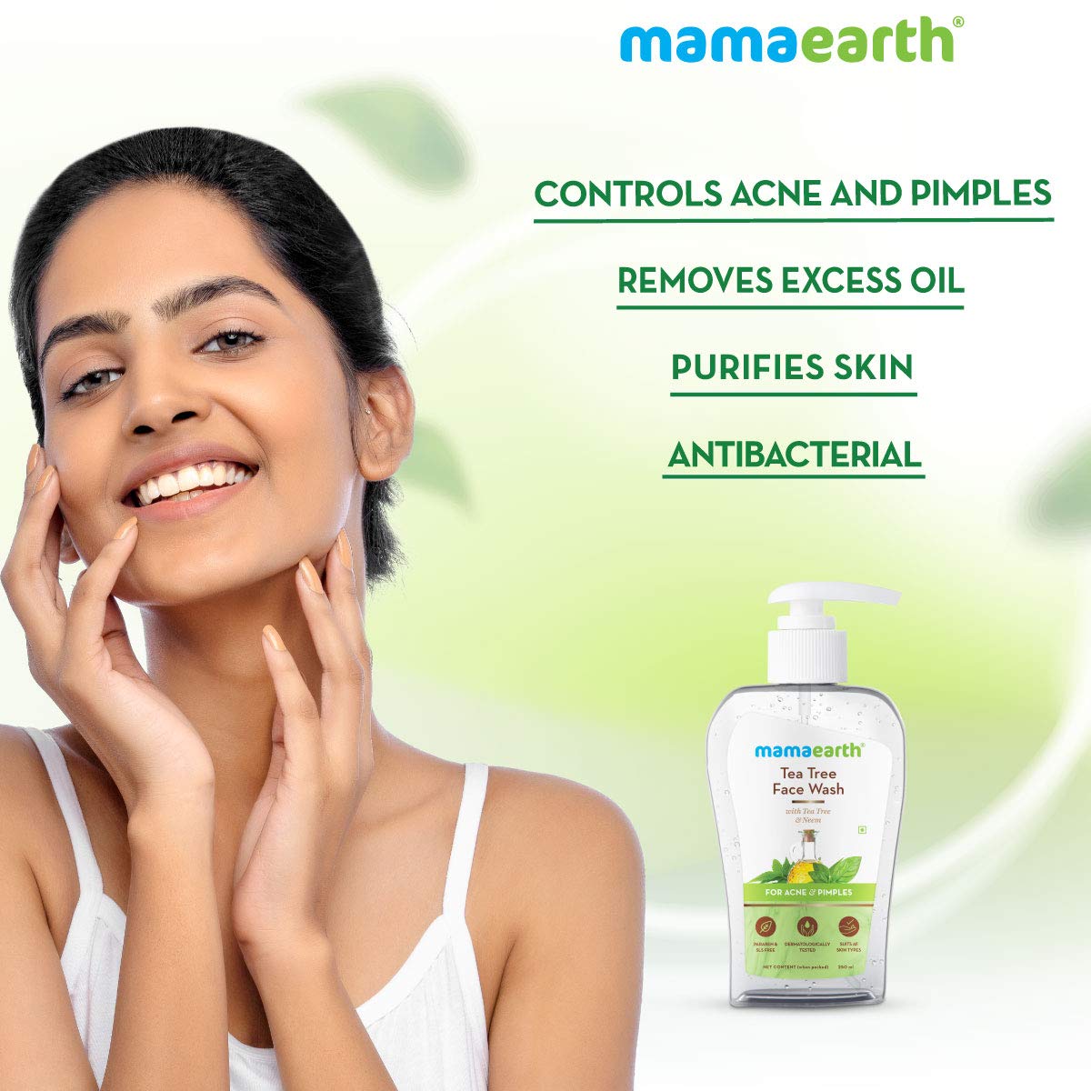 Mamaearth Tea Tree Facewash for Acne & Pimples - 250ml - Image 5