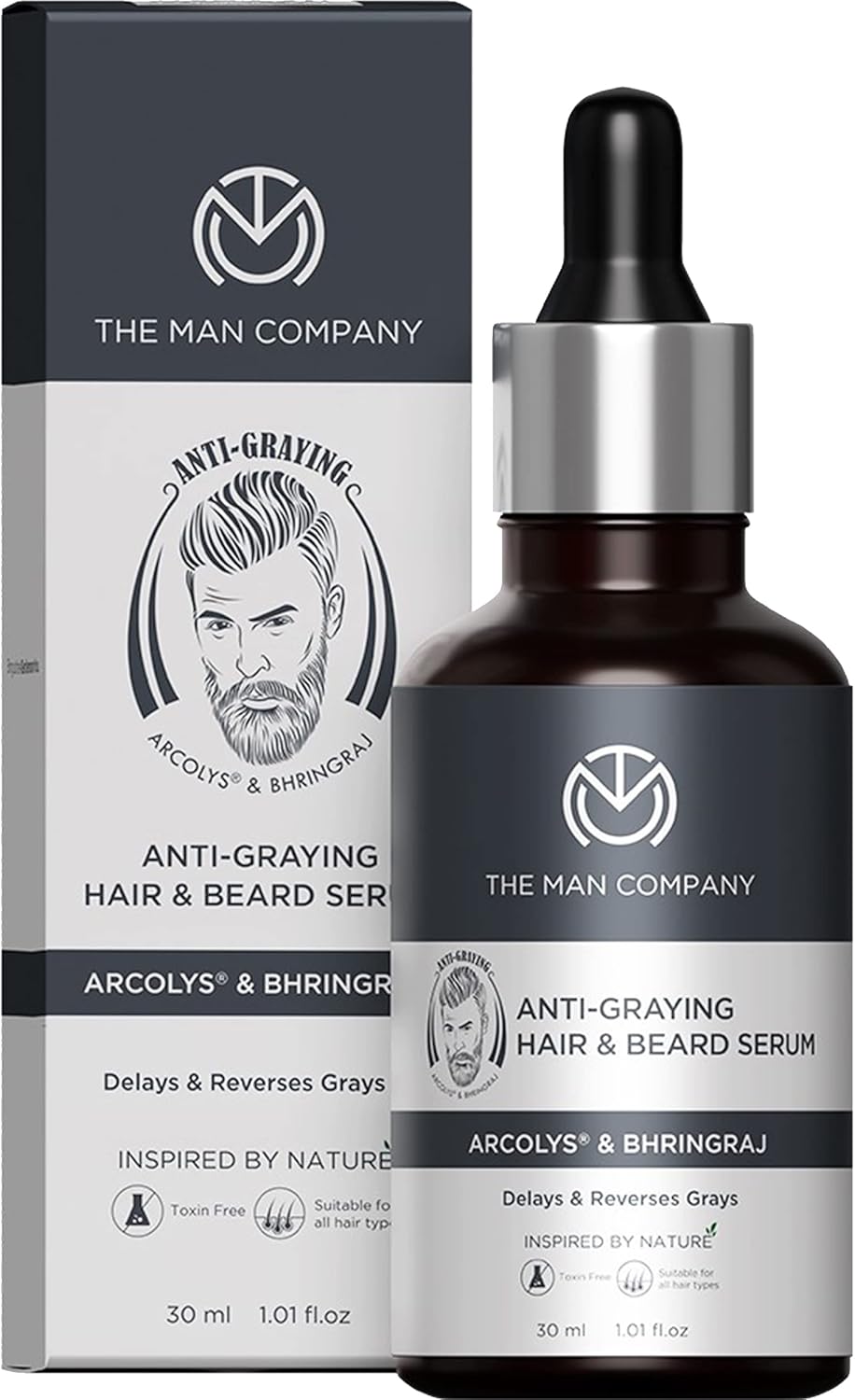 The Man Company Anti-Graying Hair and Beard Serum, 30ml