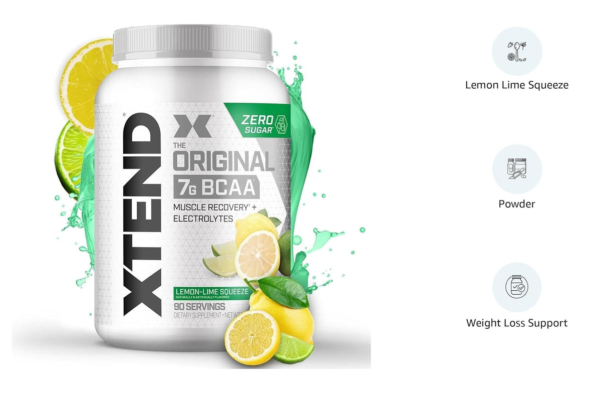 XTEND Original BCAA Powder Lemon Lime - 90 Servings - Image 2