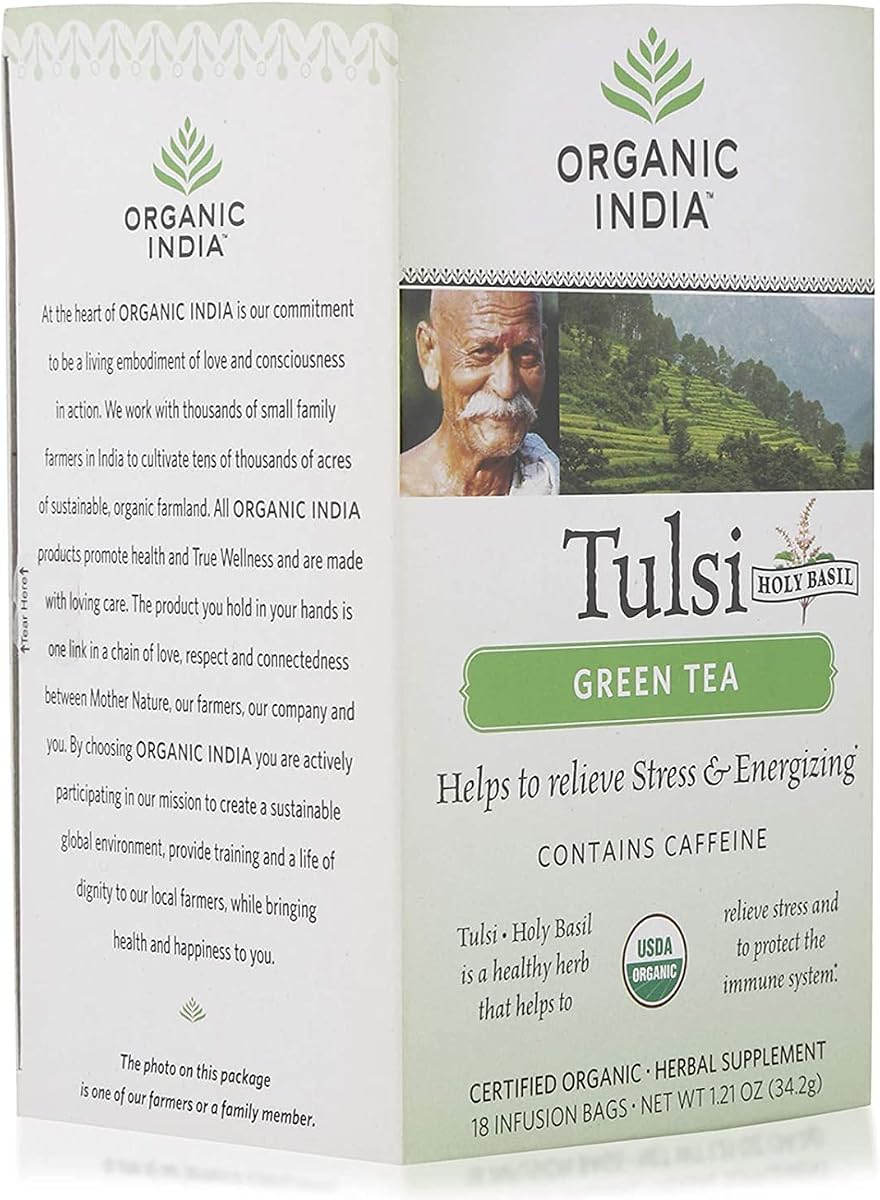ORGANIC INDIA Tulsi Green Classic Herbal Tea - 25 Bags