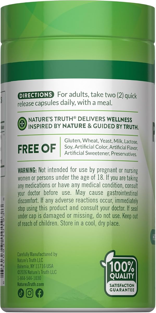 Nature's Truth Saw Palmetto Herbal Complex - 120 Capsules - Image 7