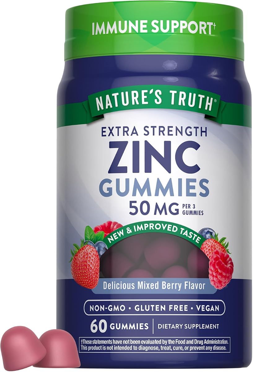 Nature's Truth Zinc Gummies - 50mg, 60 Vegan Gummies