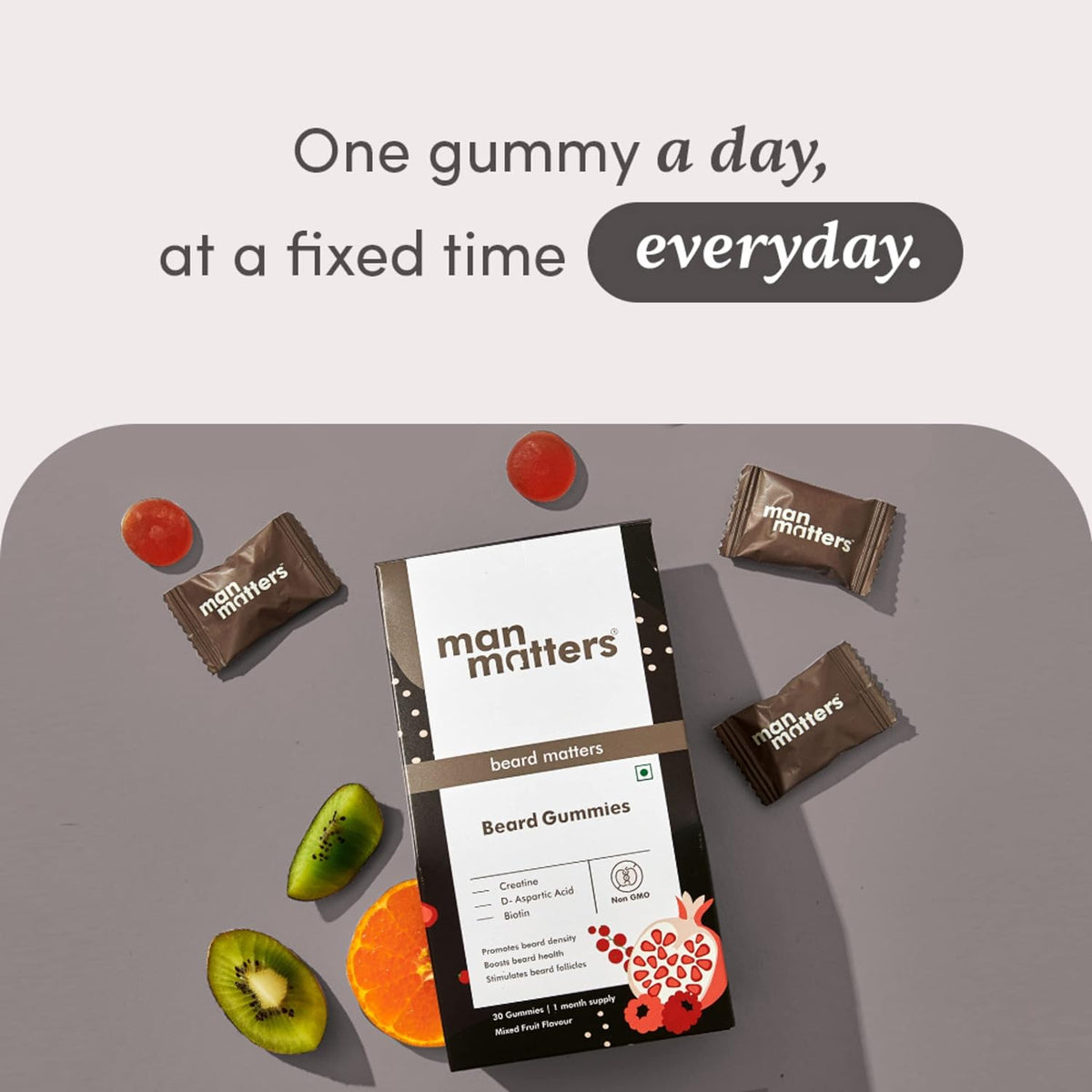 Man Matters Beard Gummies for Men - 30 Gummies - Image 5