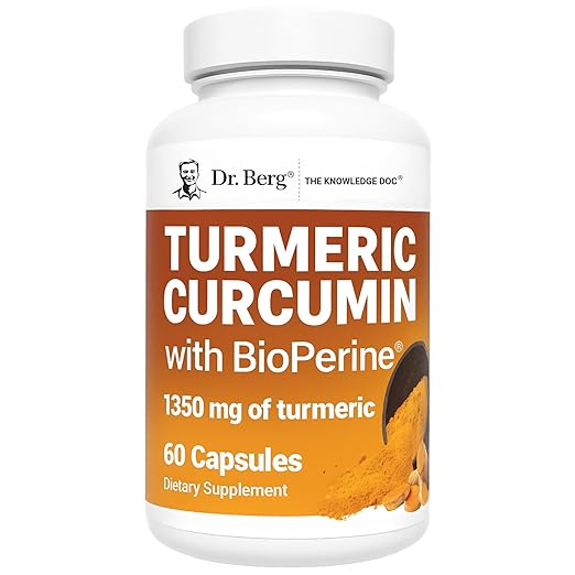 Dr. Berg Turmeric Curcumin Dietary Supplement Capsules - 60 Count