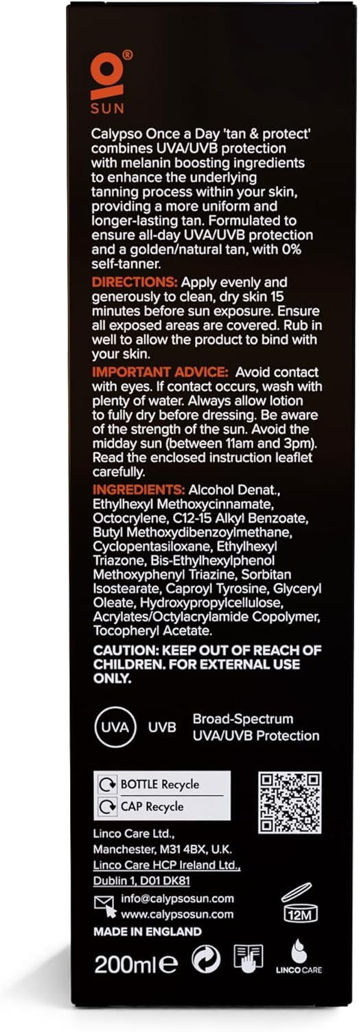 Calypso Once A Day SPF25 Sun Care Tan Cream - 200ml - Image 5