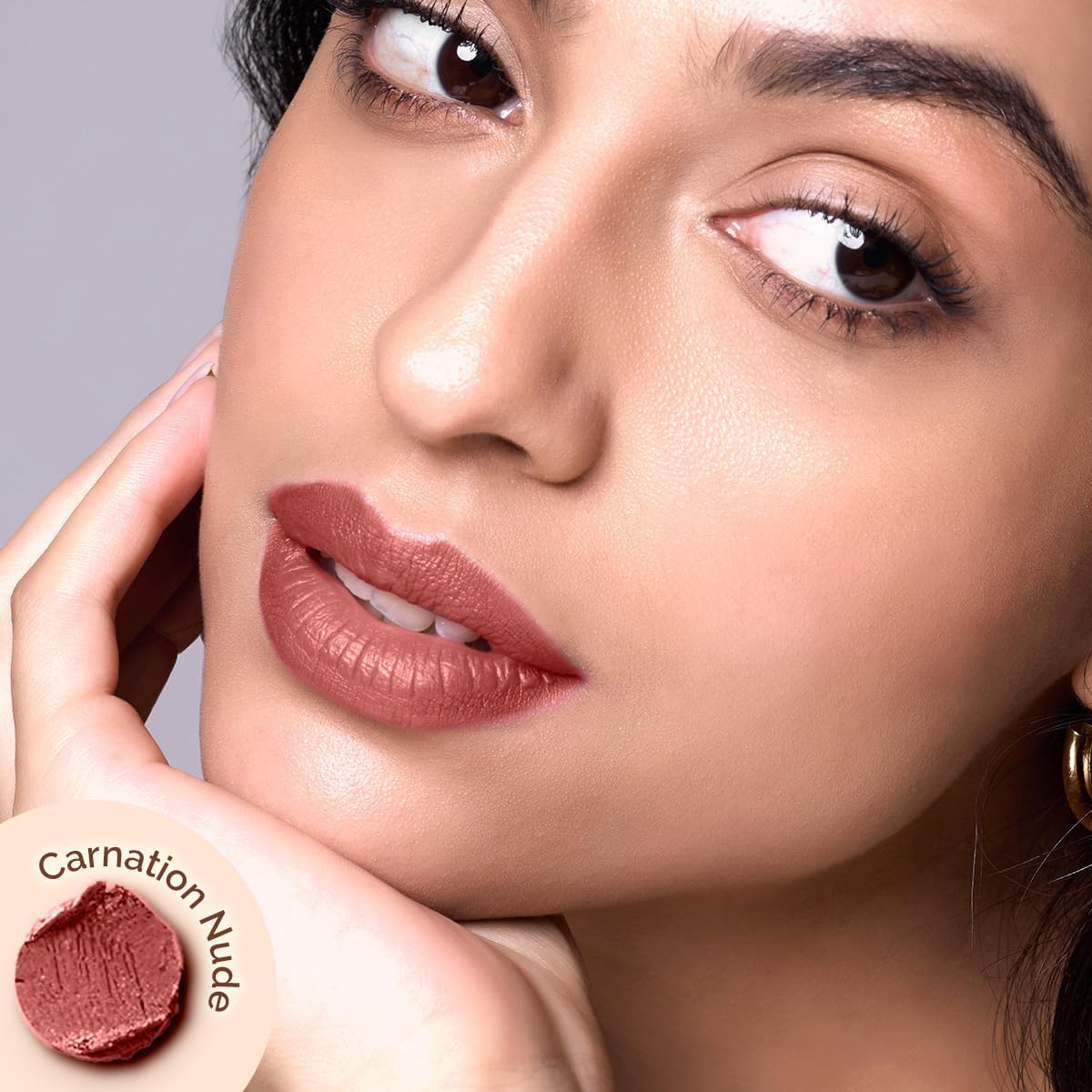Mamaearth Moisture Matte Longstay Lipstick - Avocado Oil & Vitamin E, Carnation Nude, 2g - Image 2