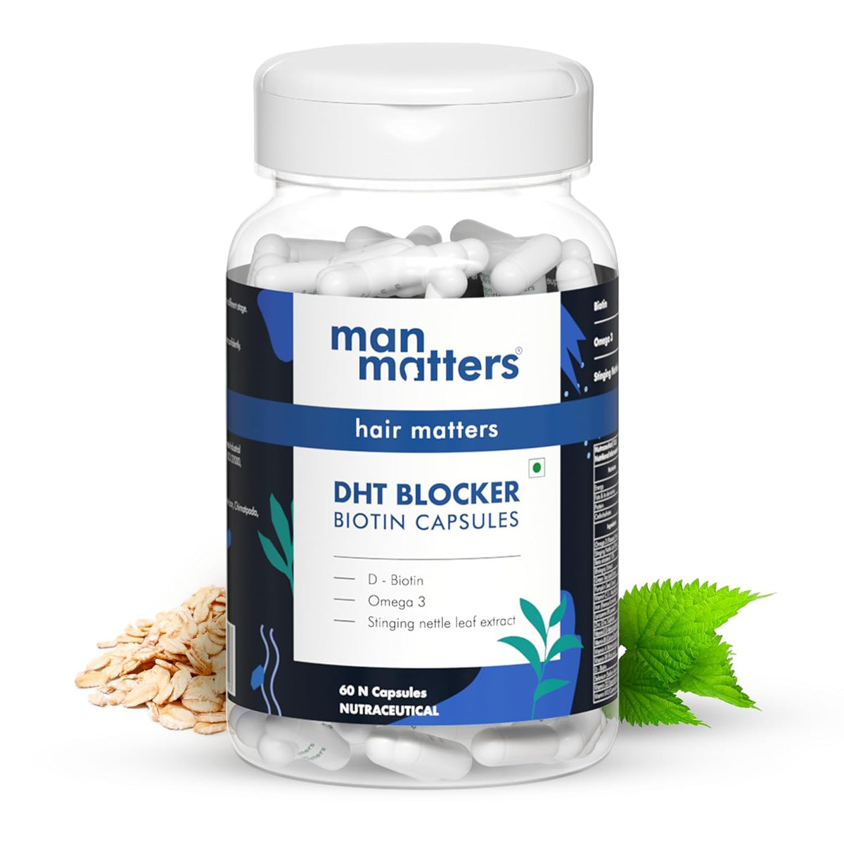 Man Matters Hair Growth DHT Blocker Biotin Capsules - 60 Count - Image 3