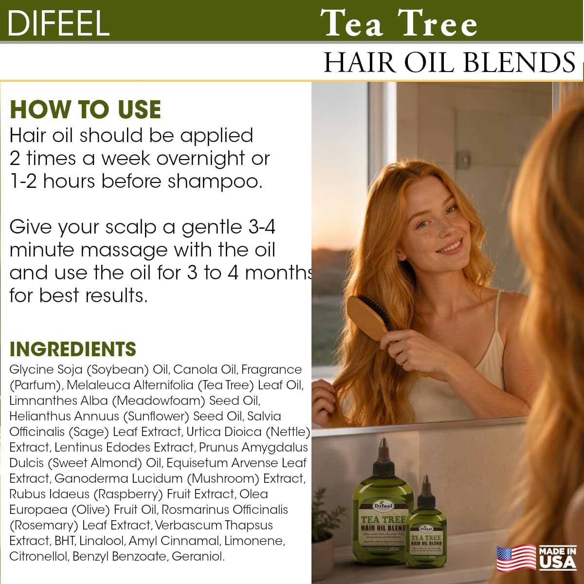 Difeel Premium Natural Tea Tree Hair Oil - 75ml - Image 8