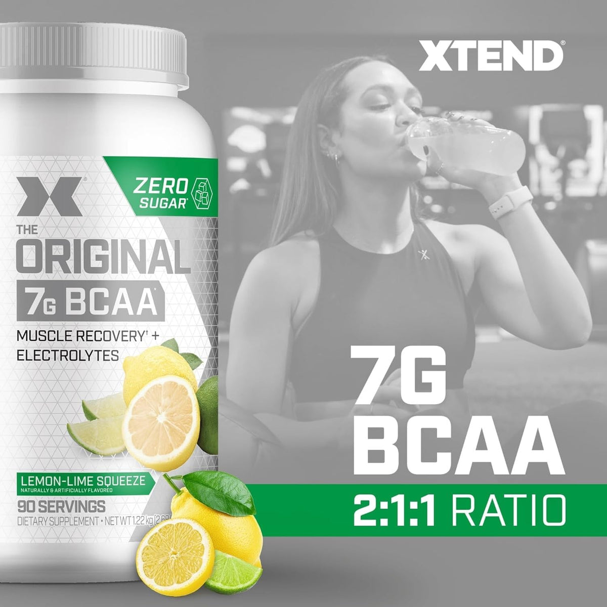 XTEND Original BCAA Powder Lemon Lime - 90 Servings - Image 3